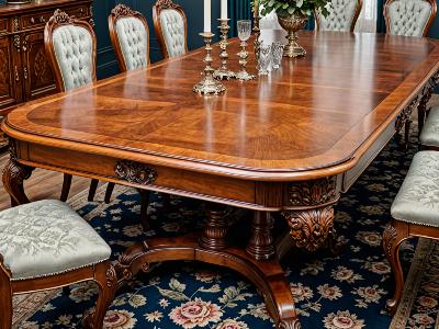 Victorian dining table after restoration with beautiful finish